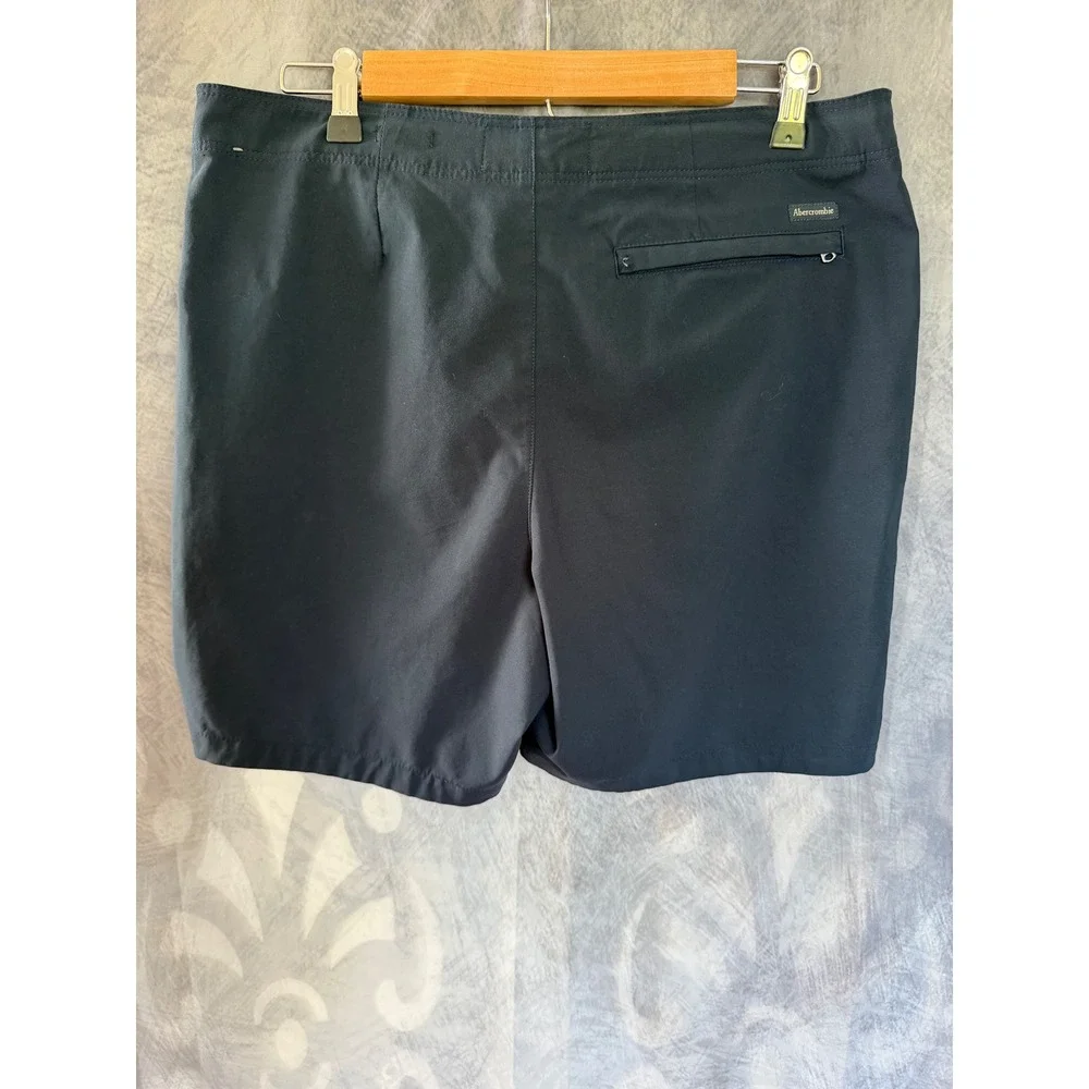 Abercrombie & Fitch Mens Navy Blue‎ Stretch Board Shorts Swim Trunks Size 32